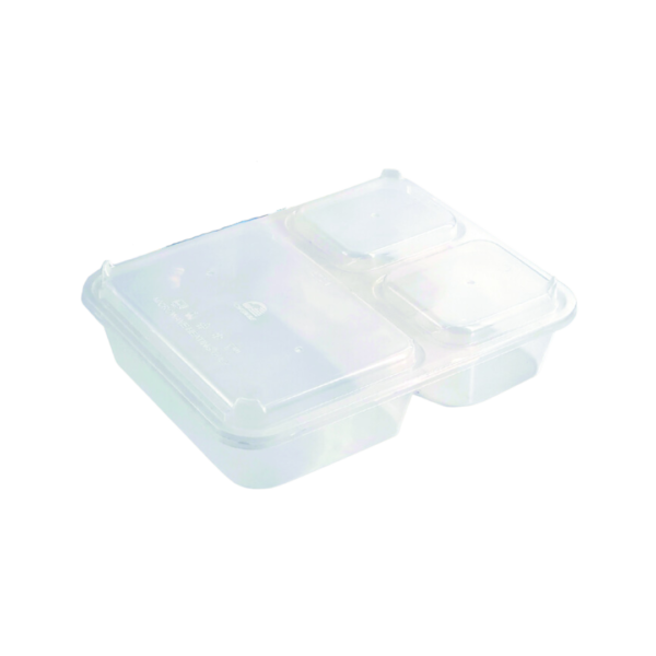 CB-TC 1200 3 Compartment Container with Lid - Vivopac Marketing Sdn Bhd